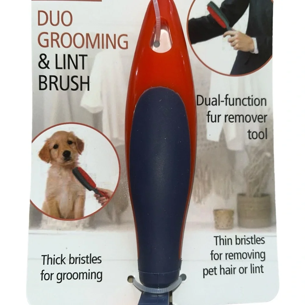 Joie Duo Grooming 2 Double Sided & Lint Brush Dual NIP Dogs Cats Fur Remover
